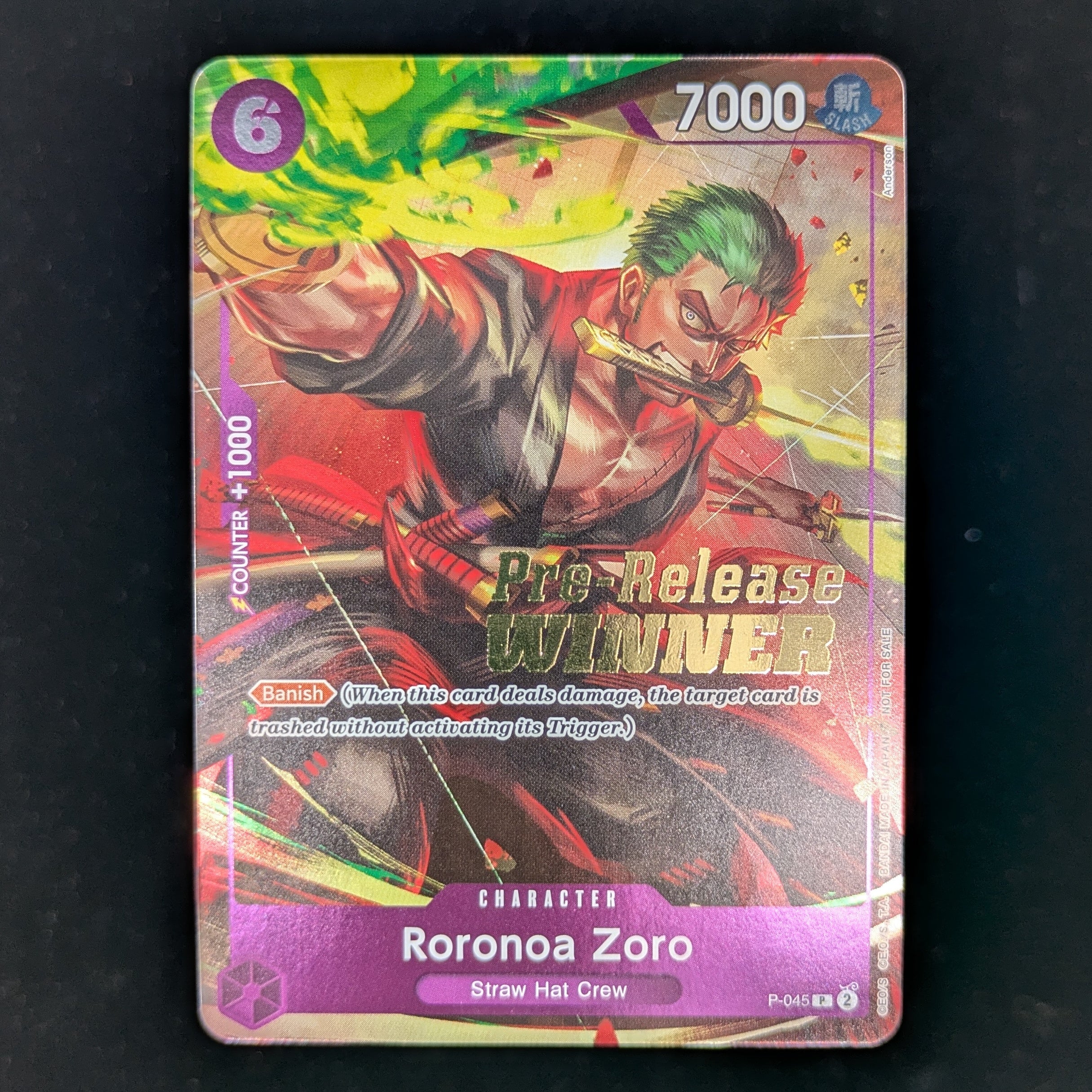 Roronoa Zoro (P-045) - Special Tournament Promos - English - NM