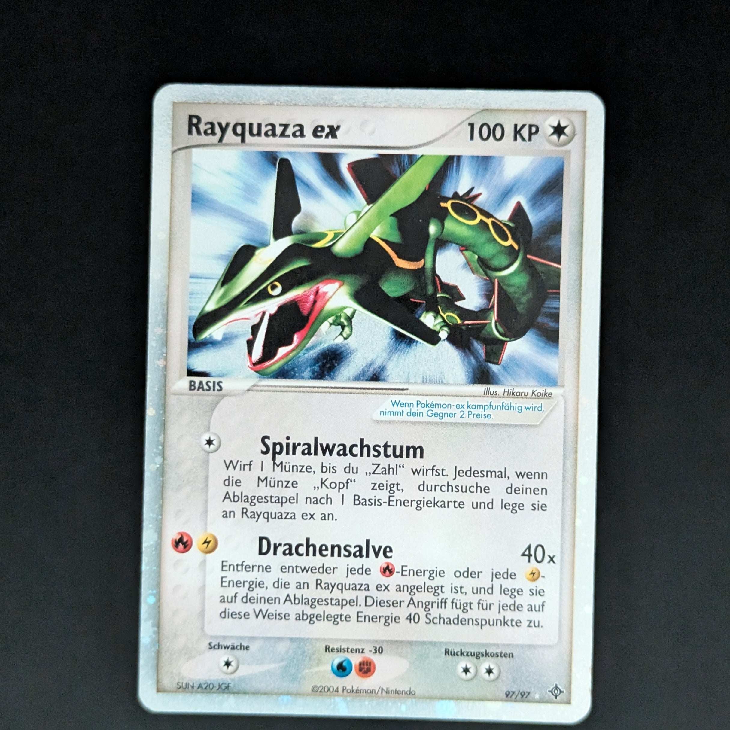 PTCG Singles - Rayquaza ex (DR 97) - EX Dragon - German - LP - 