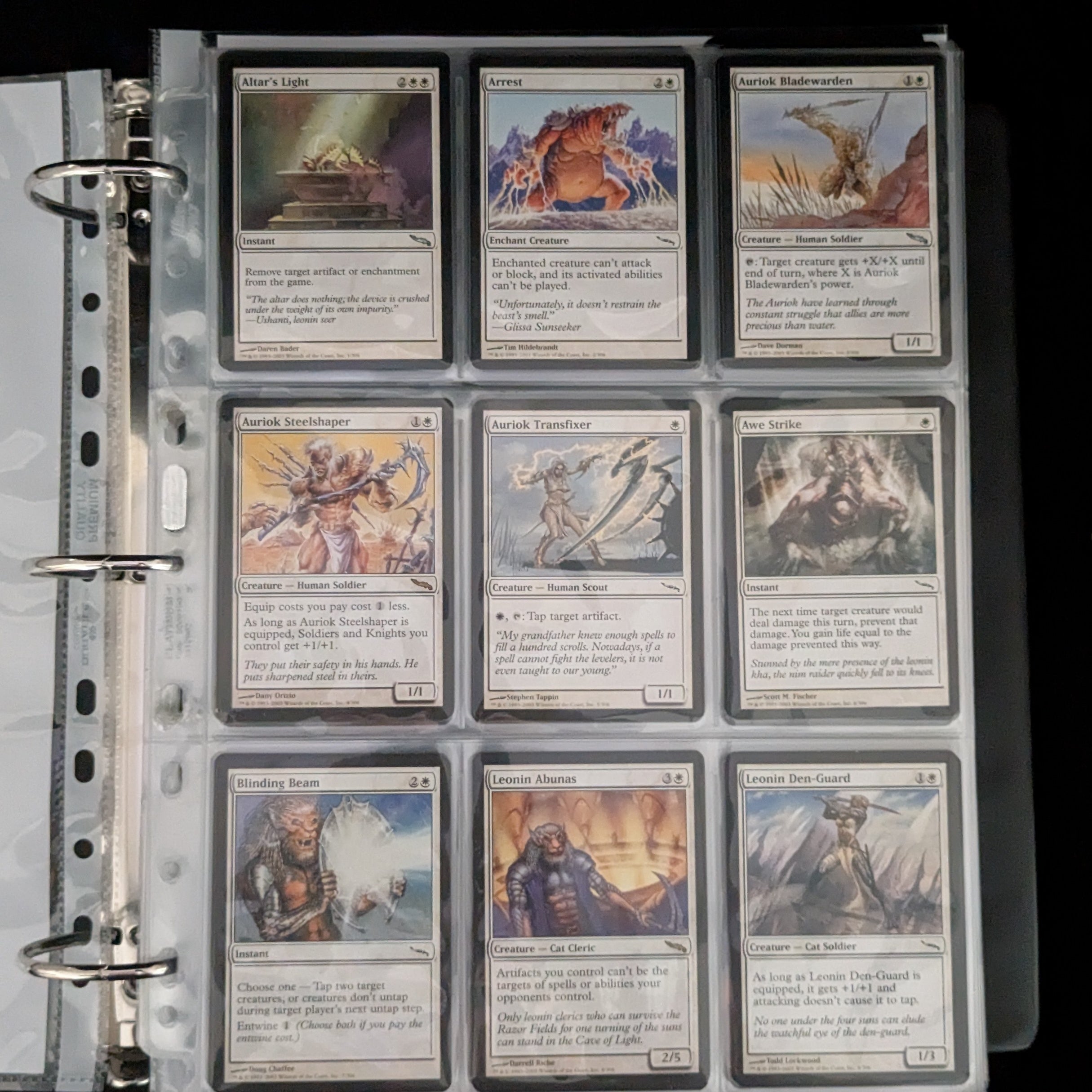 Mirrodin Full Set - Mirrodin - English - NM - 9 Pocket Pages