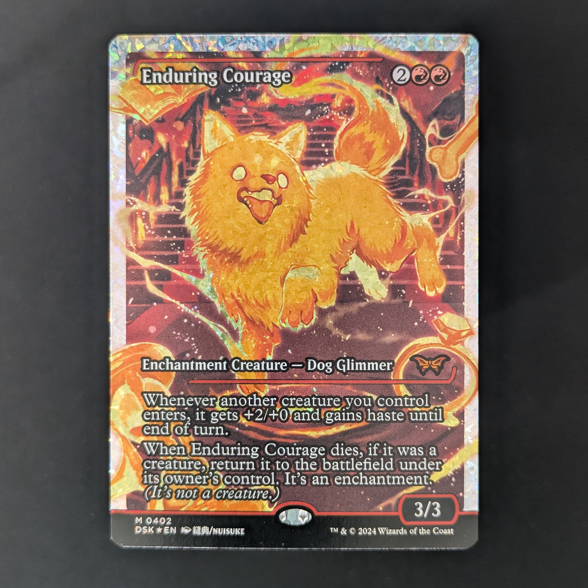 MTG Singles - [FOIL] Enduring Courage (Showcase) (Fracture Foil) - Duskmourn: House of Horror: Extras - English - NM - 