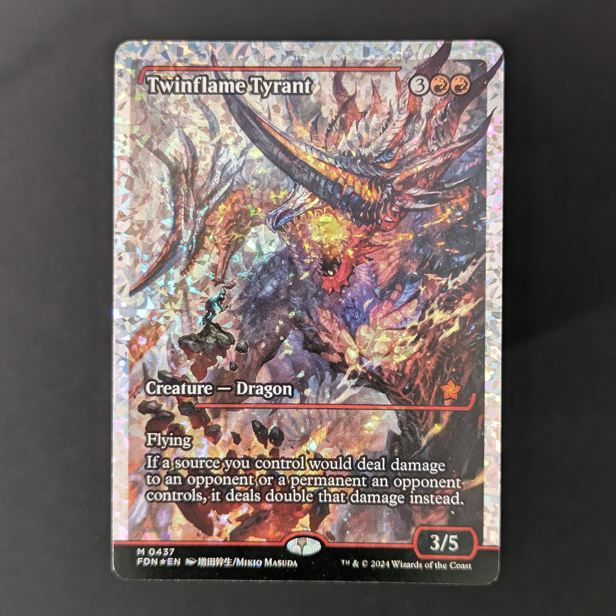 MTG Singles - [FOIL] Twinflame Tyrant (Showcase) (Fracture Foil) - Magic: The Gathering Foundations: Extras - English - NM - 