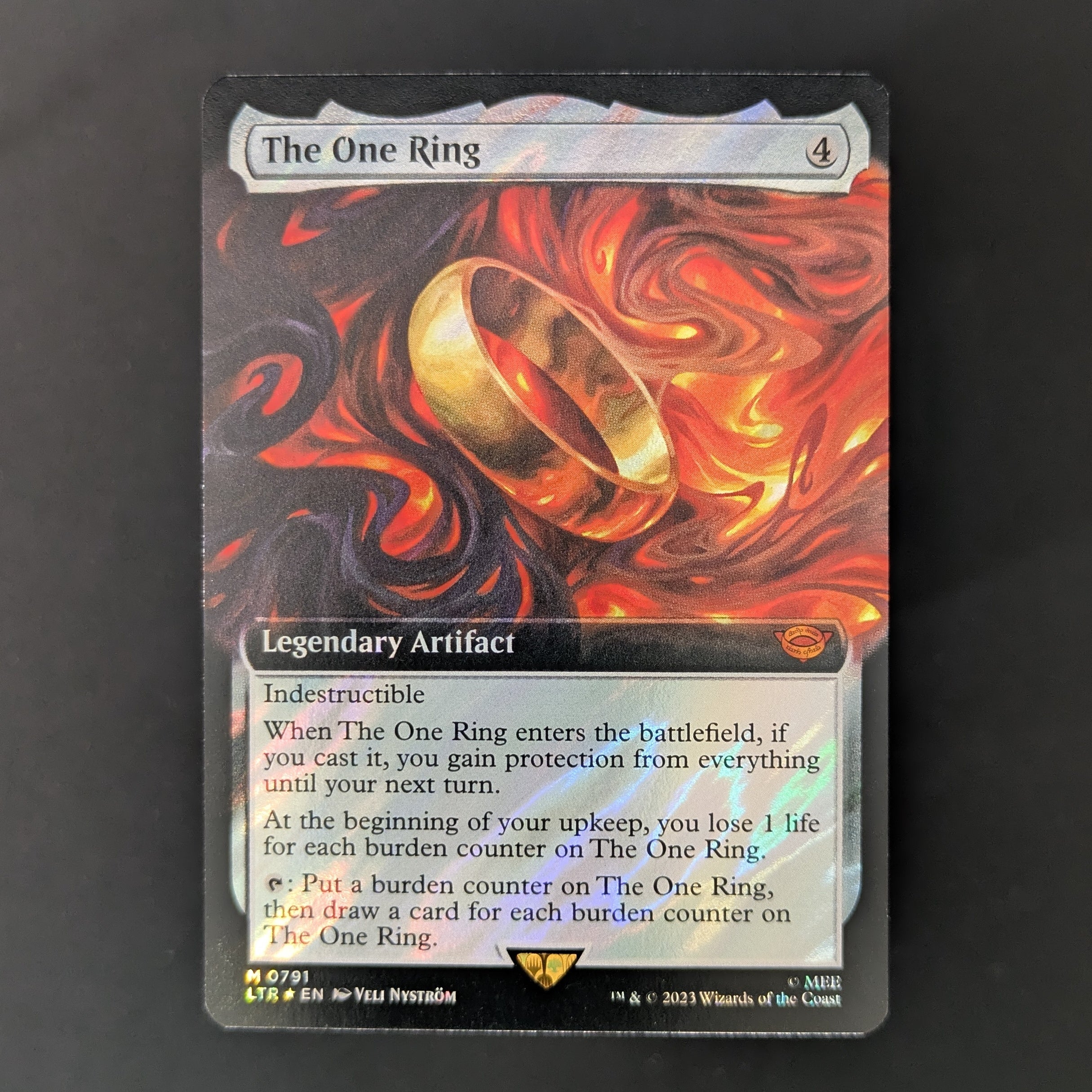 MTG Singles - [FOIL] The One Ring (Extended Art) (Surge Foil) - The Lord of the Rings: Tales of Middle-earth Holiday Release - English - NM - 