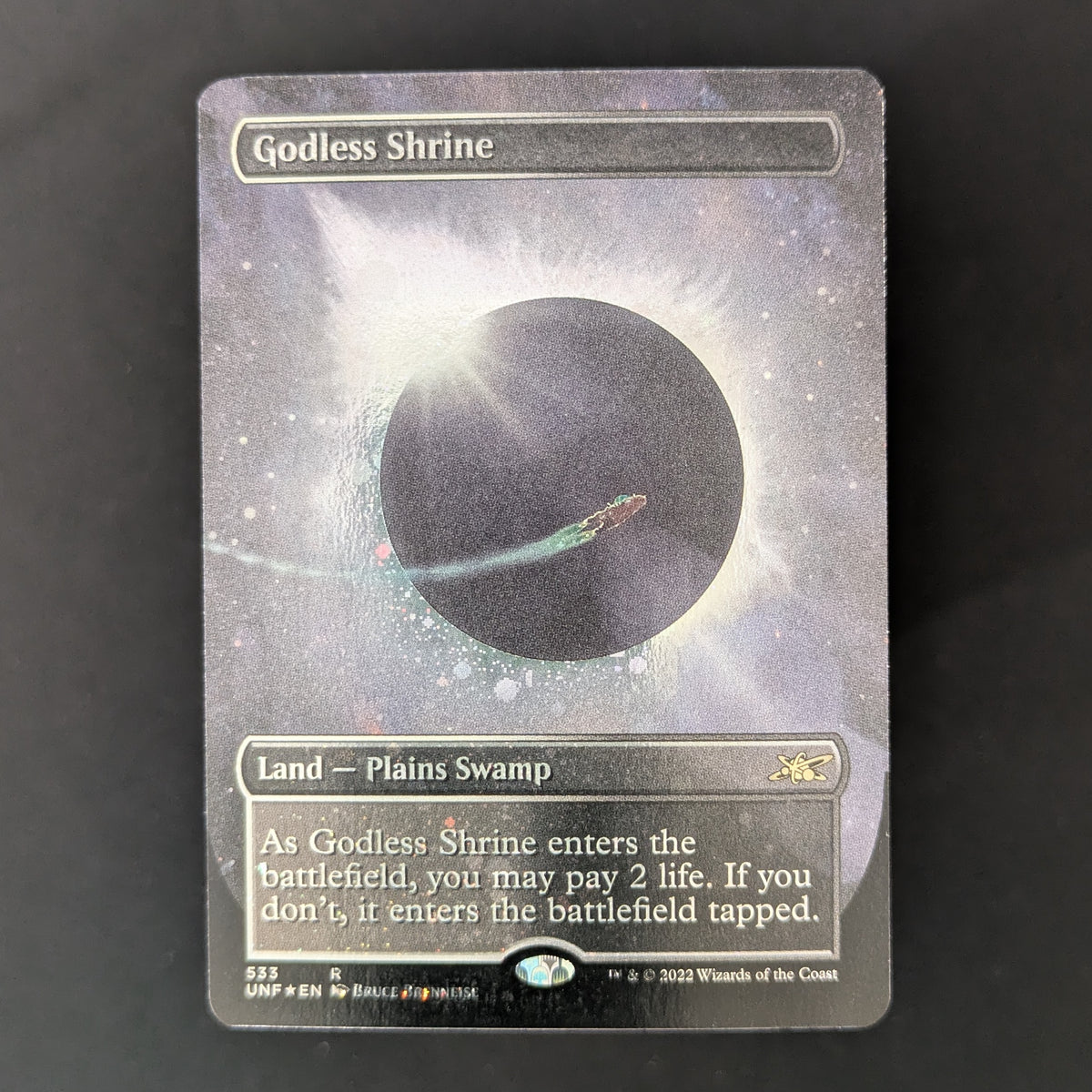 MTG Singles - [FOIL] Godless Shrine (Borderless) (Galaxy Foil) - Unfinity: Extras - English - NM - 
