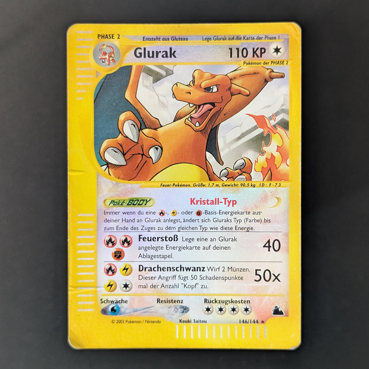 PTCG Singles - Charizard (SK 146) - Skyridge - German - PO - REVERSE HOLO - 