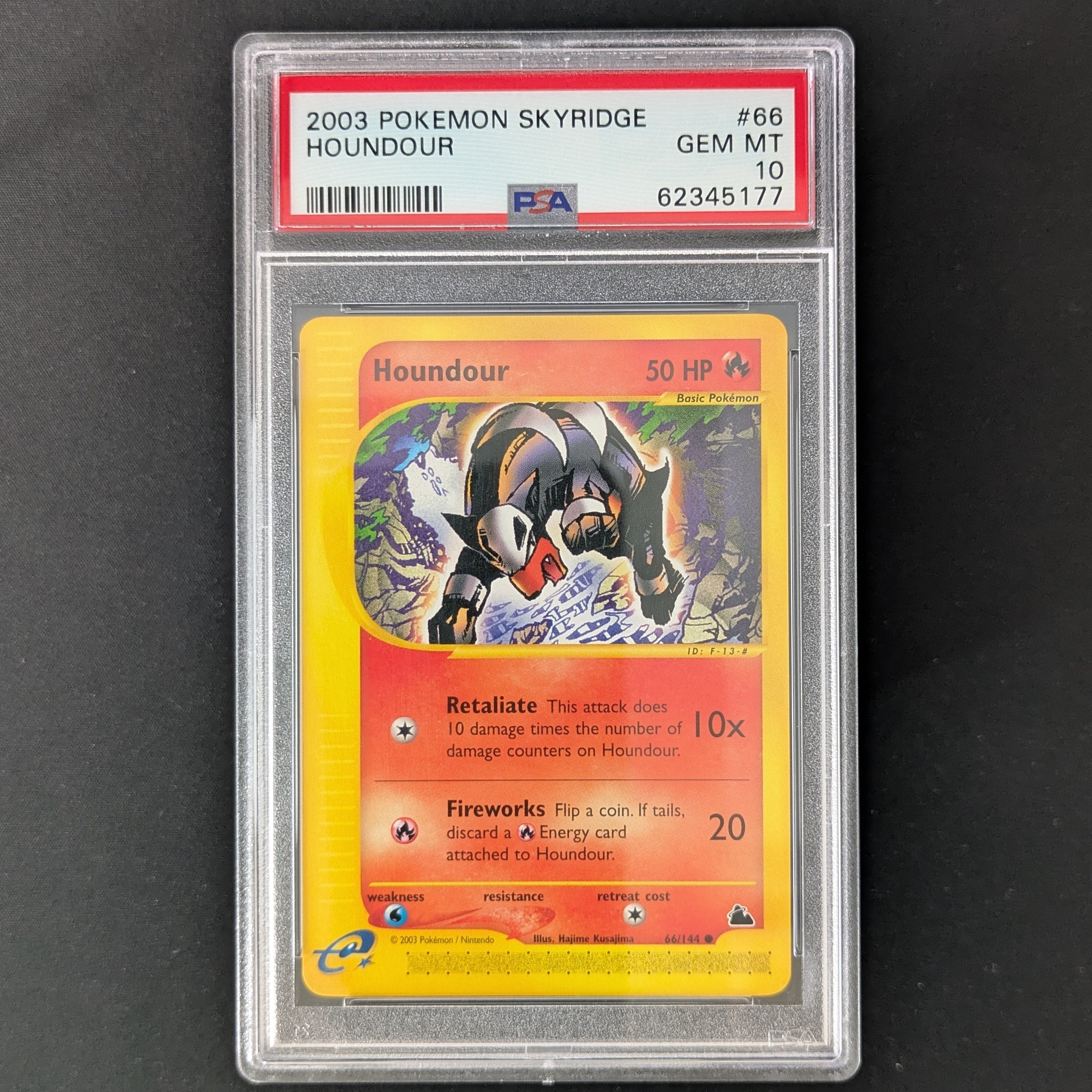 PTCG Singles - Houndour (SK 66) - Skyridge - English - PSA 10 - 