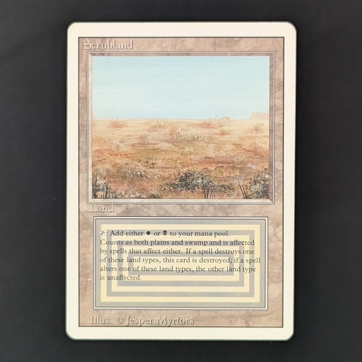 MTG Singles - Scrubland - Revised - LP - 36233
