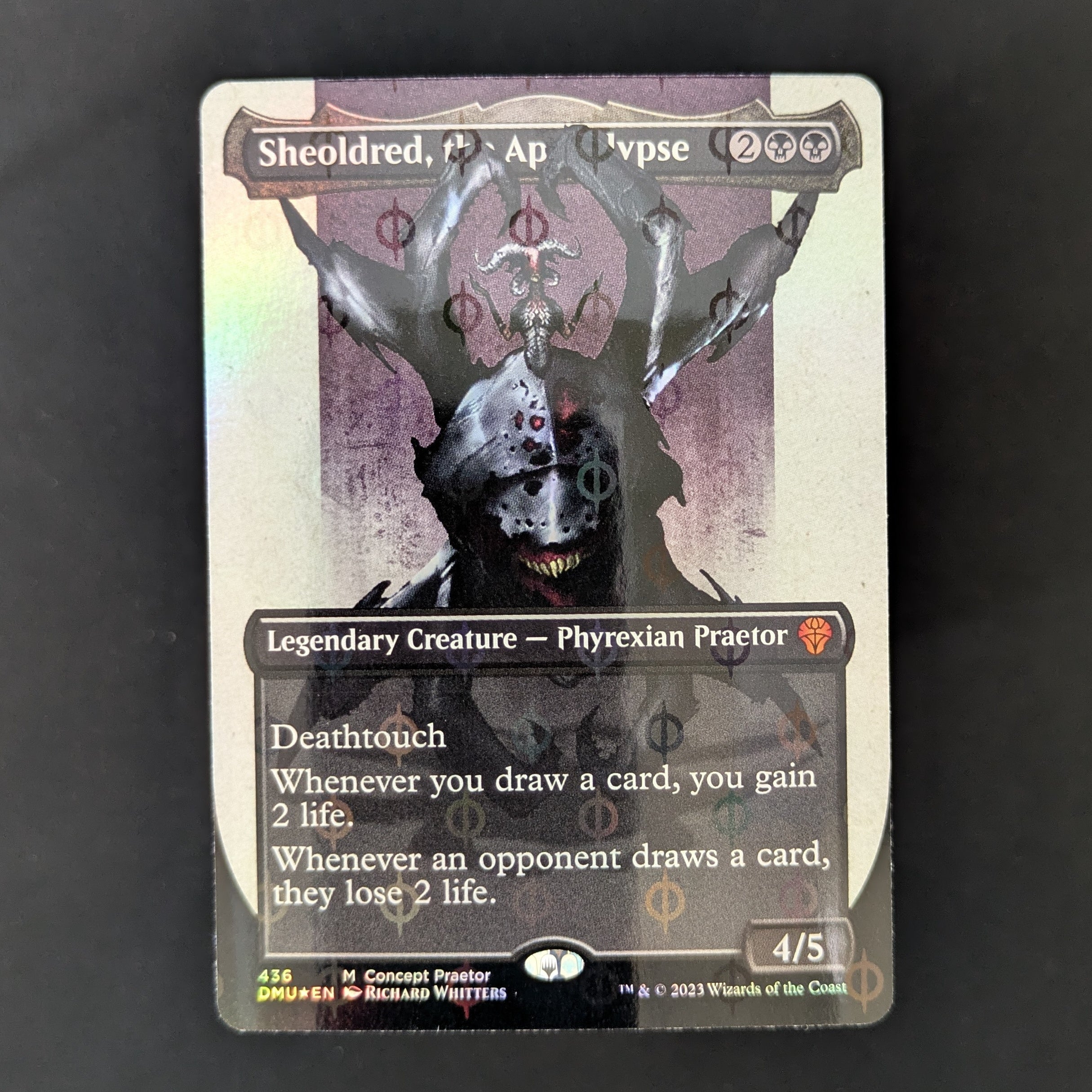 FOIL] Sheoldred, the Apocalypse (Concept Praetor) (Step-And-Compleat