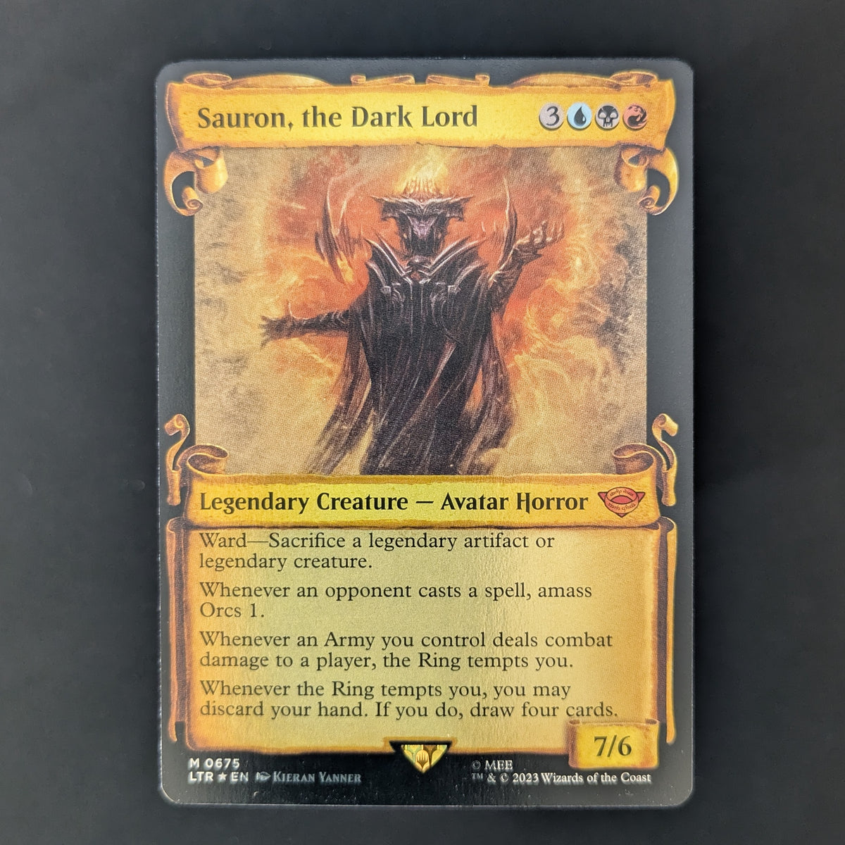 [FOIL] Sauron, the Dark Lord (V.2) - The Lord of the Rings: Tales of Middle-earth Holiday Release - English - NM