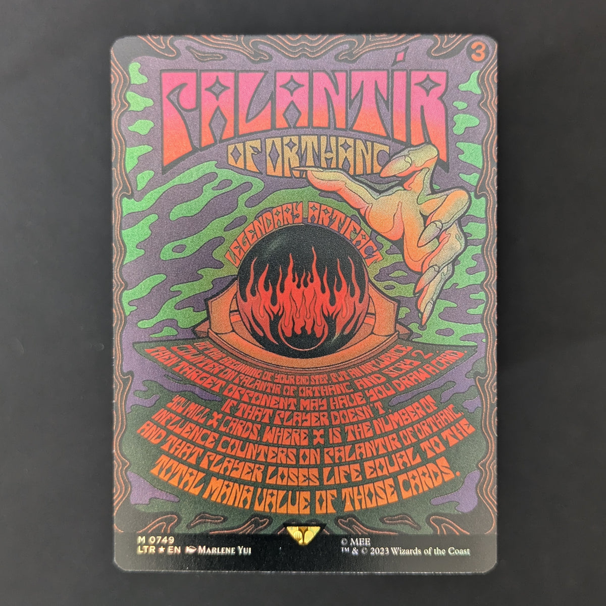 [FOIL] Palantir of Orthanc (Borderless Poster) - The Lord of the Rings: Tales of Middle-earth Holiday Release - English - NM
