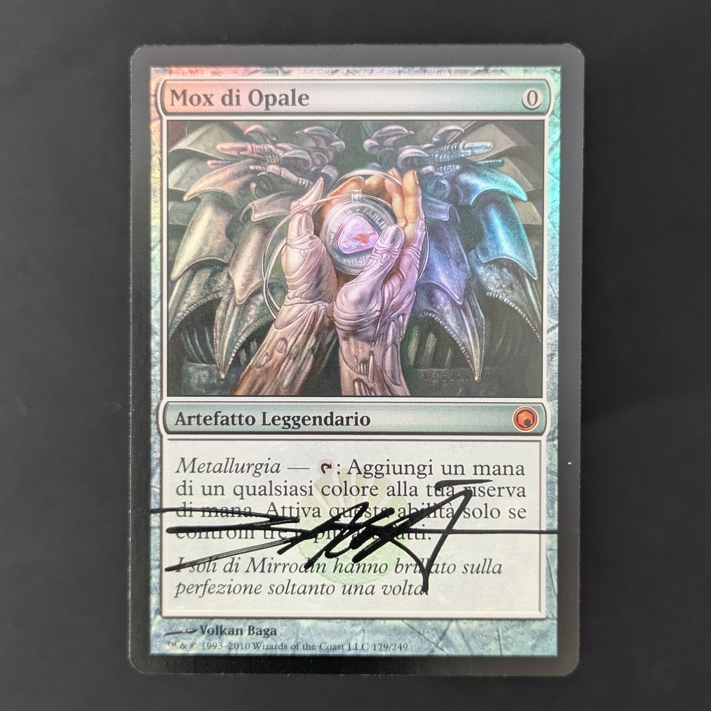 [FOIL] Mox Opal - Scars of Mirrodin - Italian - EX - SIGNED