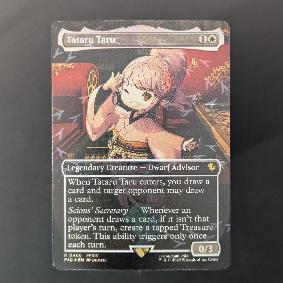 [FOIL] Tataru Taru (Borderless) (Chocobo Track Foil) - FINAL FANTASY Holiday Release - English - NM