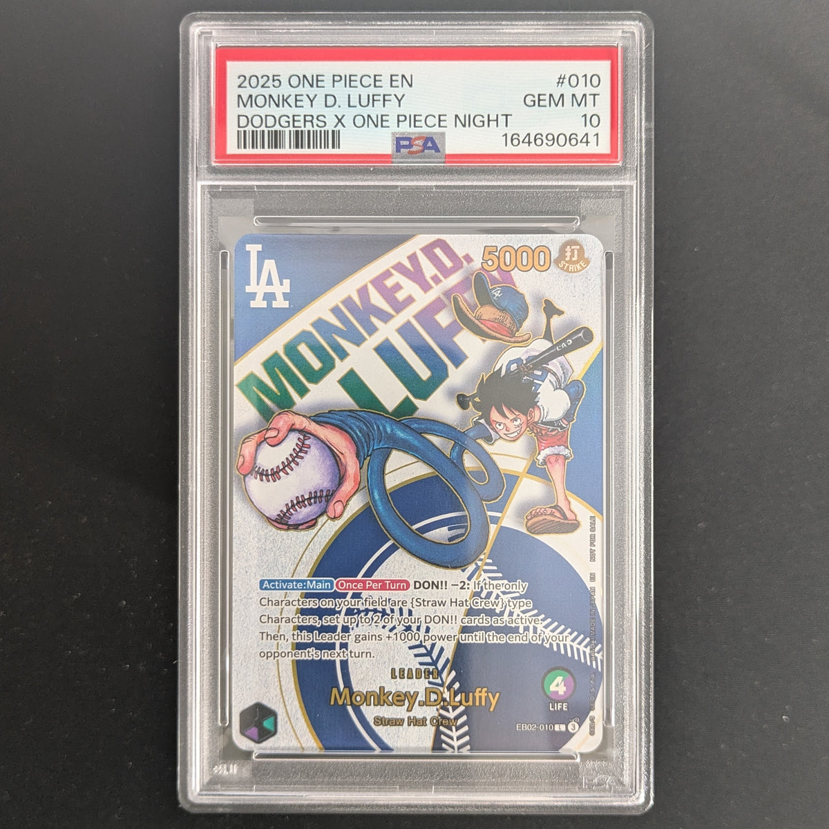 Monkey.D.Luffy (EB02-010) (V.1) - Unnumbered Promos - English - PSA 10