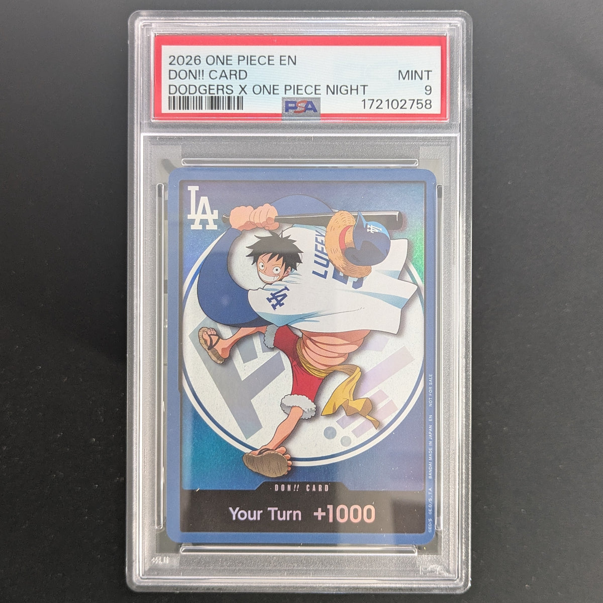 Don!! (Dodgers 2026) - One Piece Products - English - PSA 9