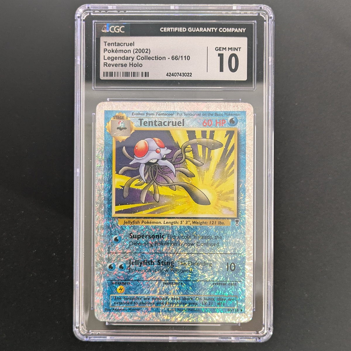 Tentacruel (LC 66) - Legendary Collection - English - CGC 10 - REVERSE HOLO