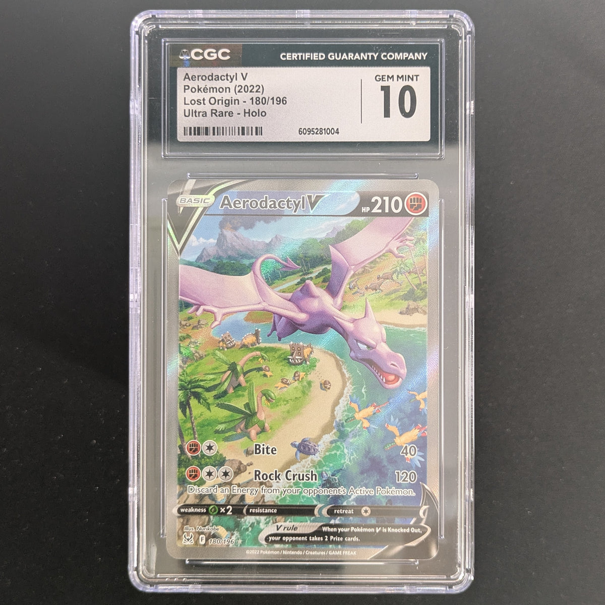 Aerodactyl V (LOR 180) - Lost Origin - English - CGC 10