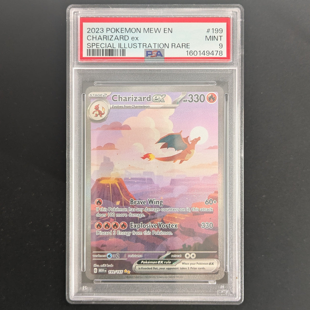 Charizard ex (MEW 199) - 151 - English - PSA 9