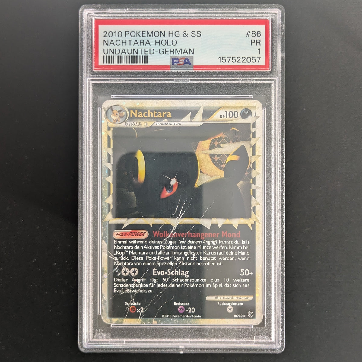 Umbreon (UD 86) - Undaunted - German - PSA 1