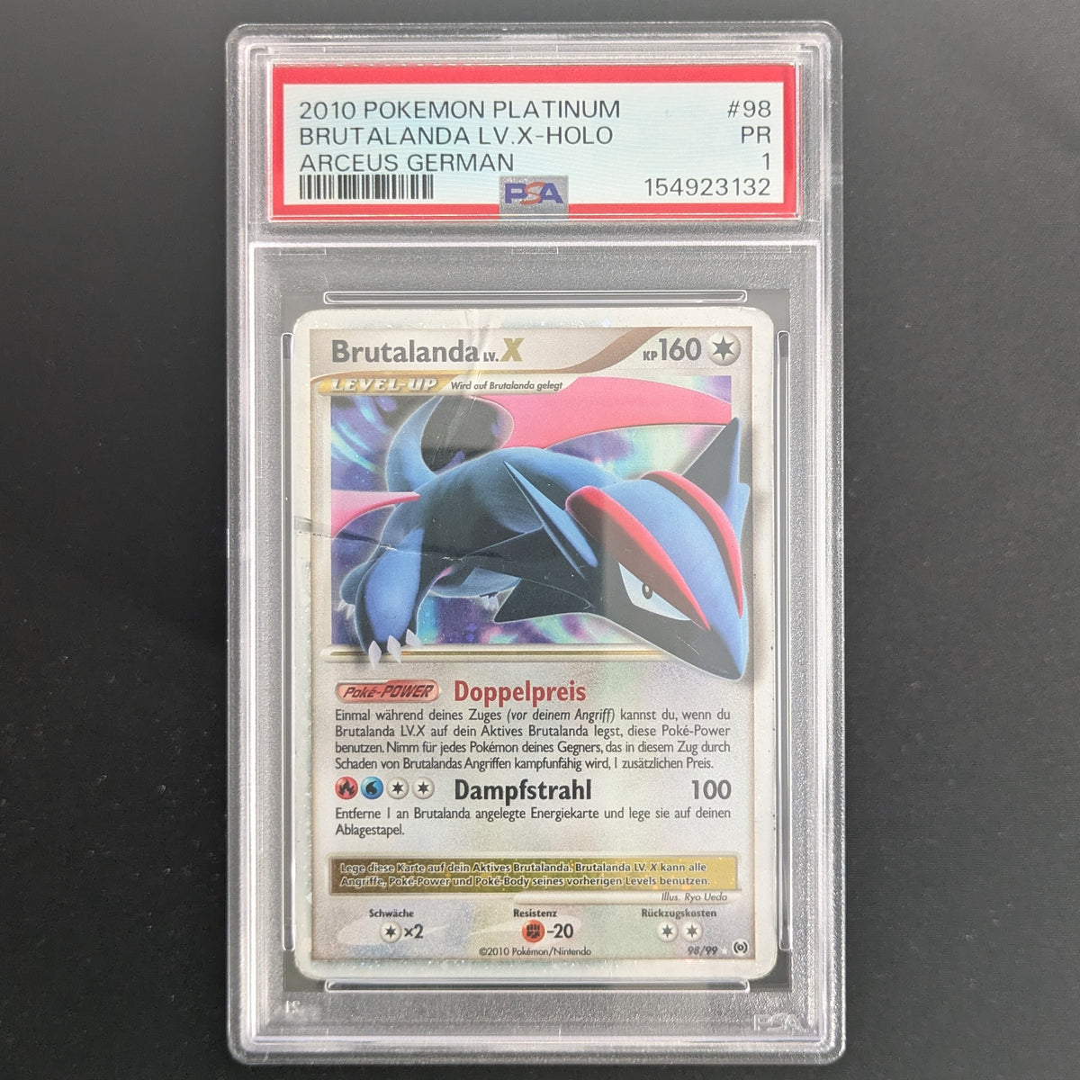Salamence LV.X (AR 98) - Arceus - German - PSA 1