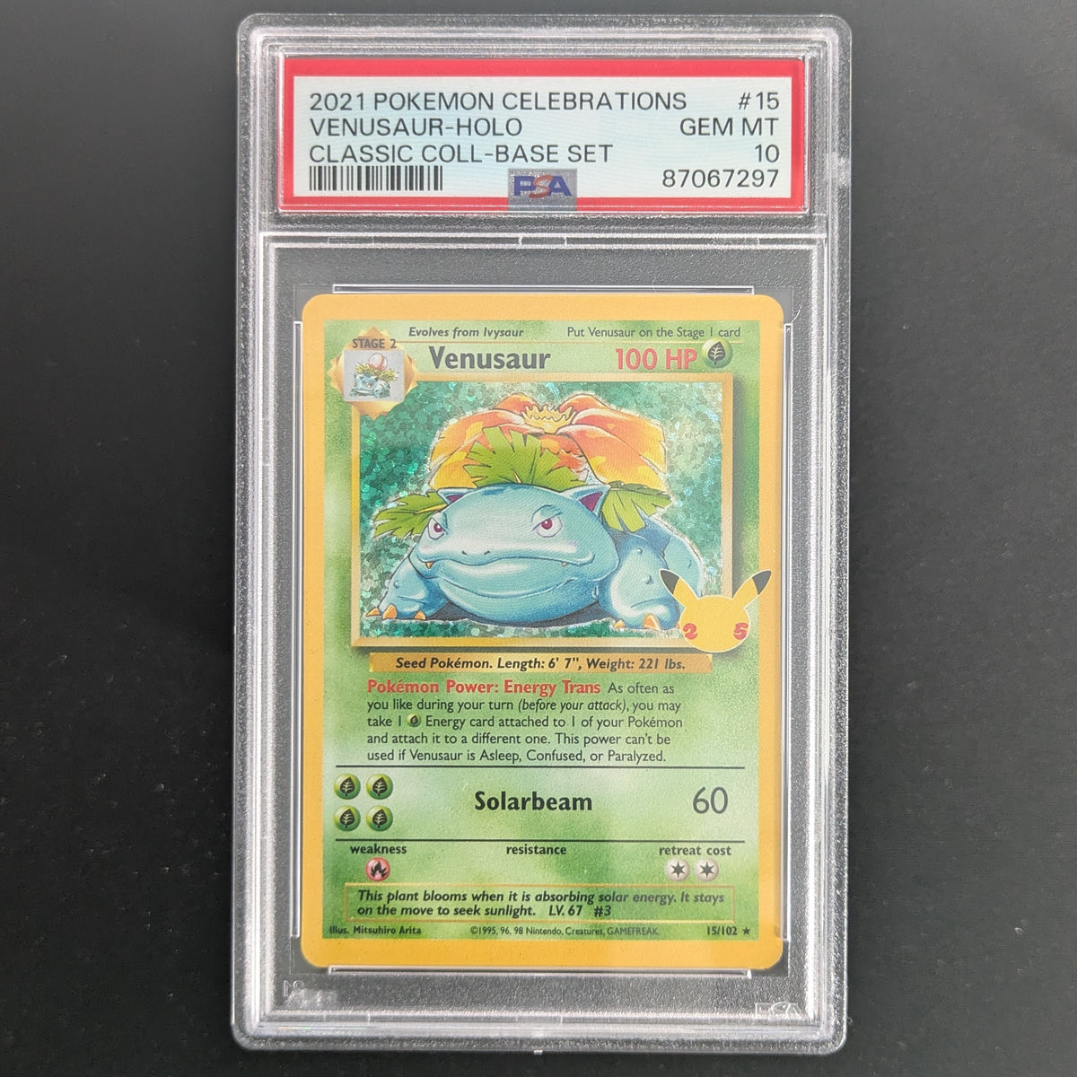Venusaur (CEL BS 15) - Celebrations - English - PSA 10