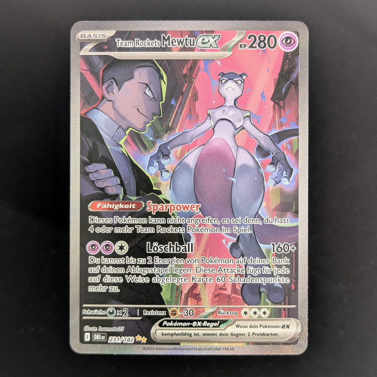 Team Rocket's Mewtwo ex (DRI 231) - Destined Rivals - German - NM