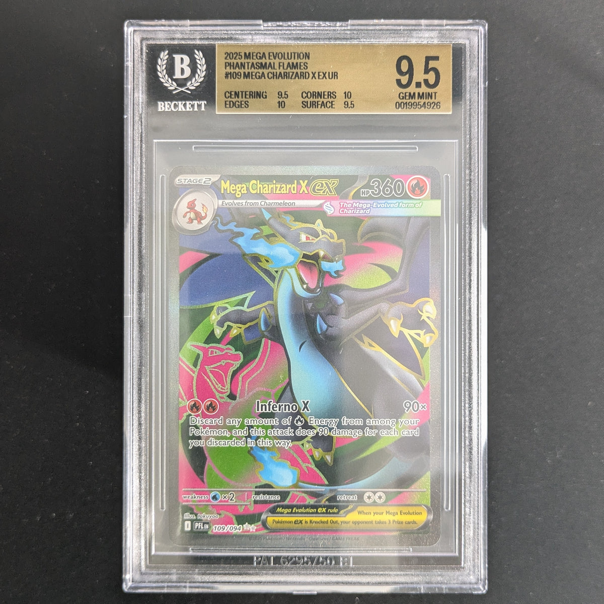 Mega Charizard X ex (PFL 109) - Phantasmal Flames - English - BGS 9,5