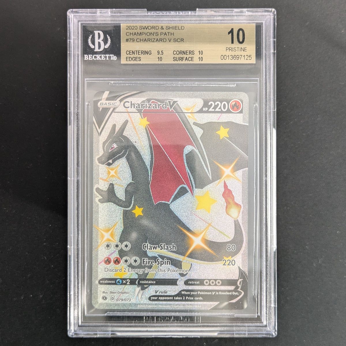 Charizard V (CPA 79) - Champion’s Path - English - BGS 10