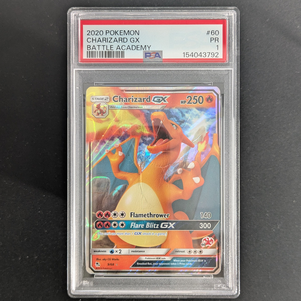 Charizard GX (HIF 9) - Hidden Fates - English - PSA 1