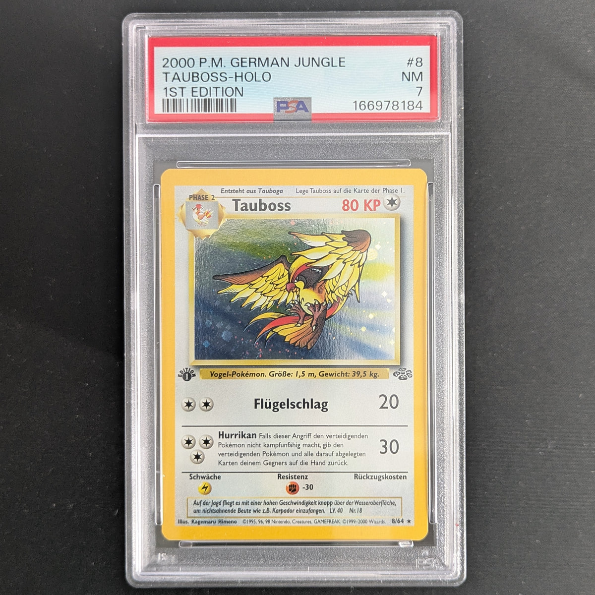 PTCG Singles - Pidgeot (JU 8) - Jungle - German - PSA 7 - 1ST EDITION - 