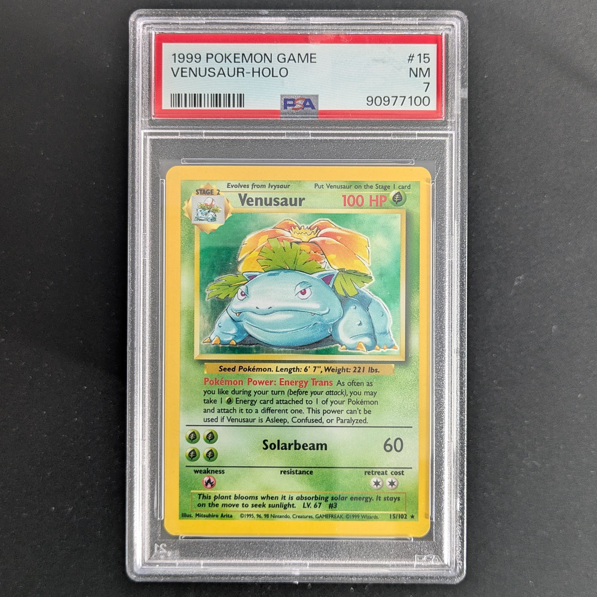 PTCG Singles - Venusaur (BS 15) - Base Set - English - PSA 7 - 