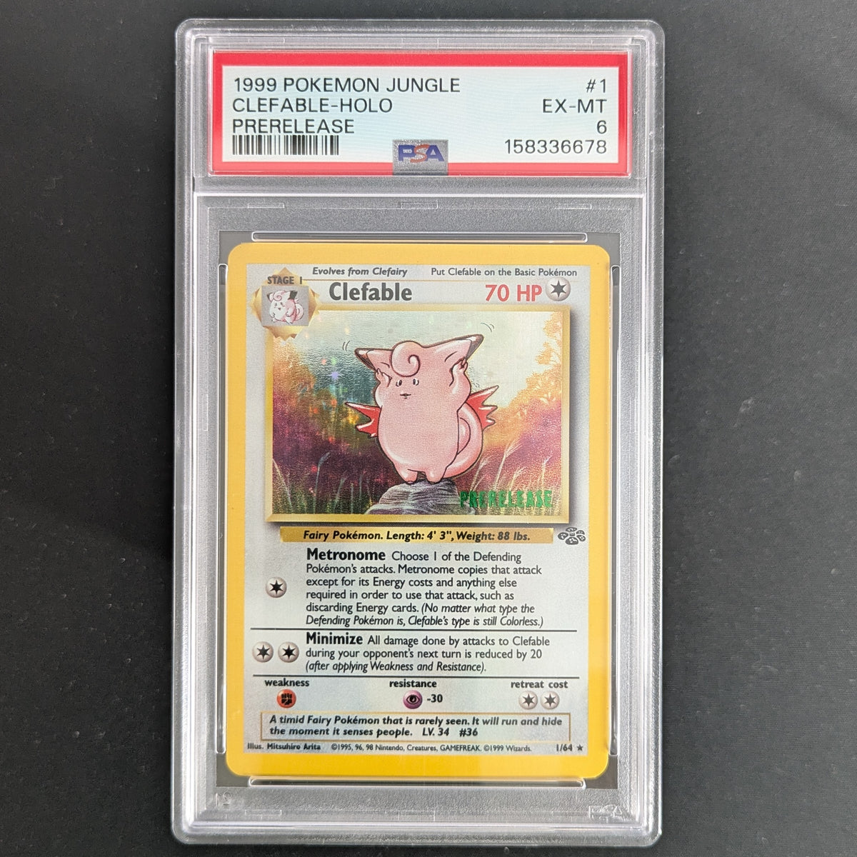 PTCG Singles - Clefable (JU 1) - Jungle - English - PSA 6 - 