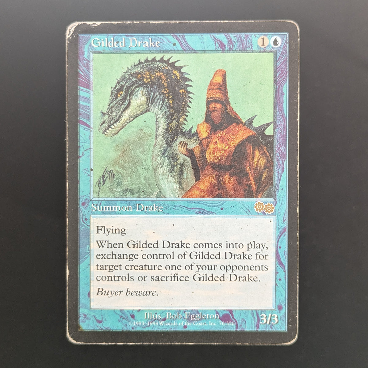 MTG Singles - Gilded Drake - Urza's Saga - English - PO - WATER DAMAGE - 36930