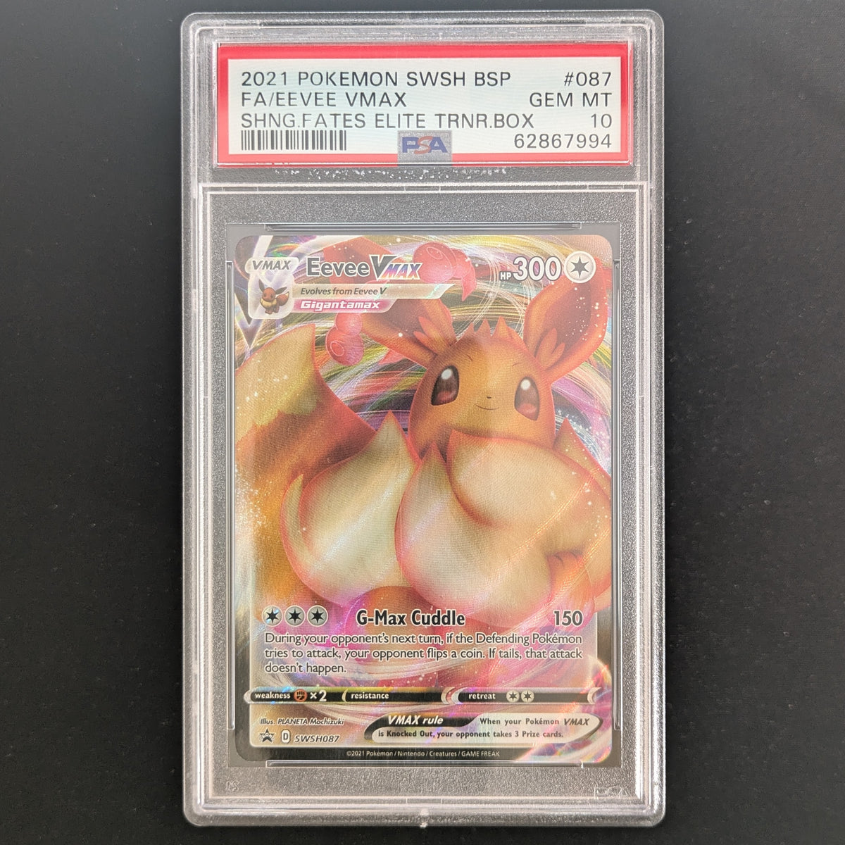 Eevee VMAX (SWSH 87) - SWSH Black Star Promos - English - PSA 10