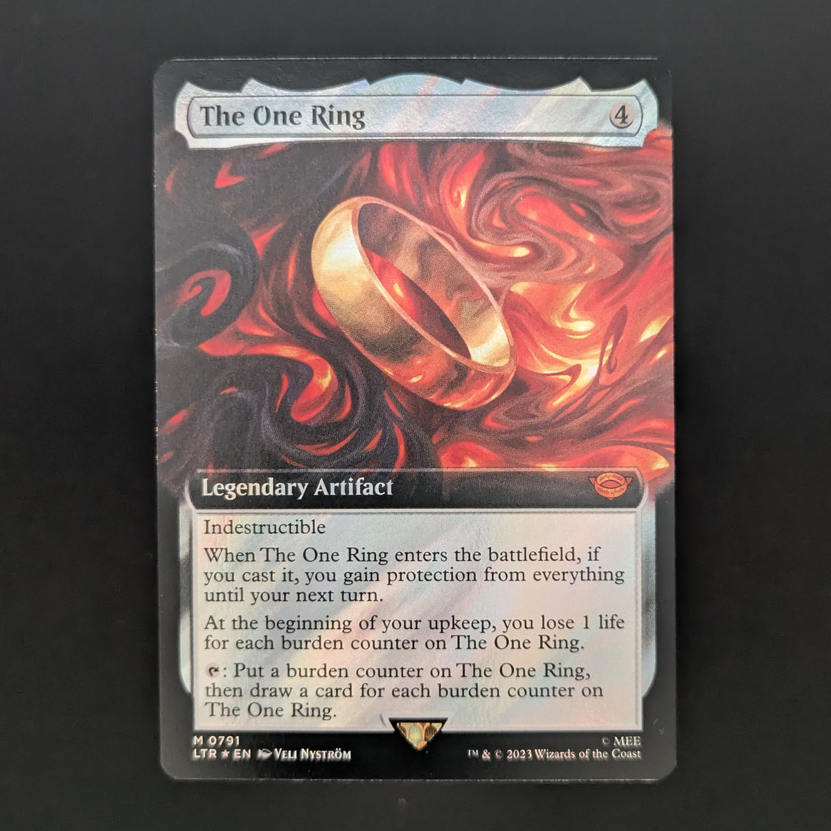 MTG Singles - [FOIL] The One Ring (Extended Art) (Surge Foil) - The Lord of the Rings: Tales of Middle-earth Holiday Release - English - NM - 