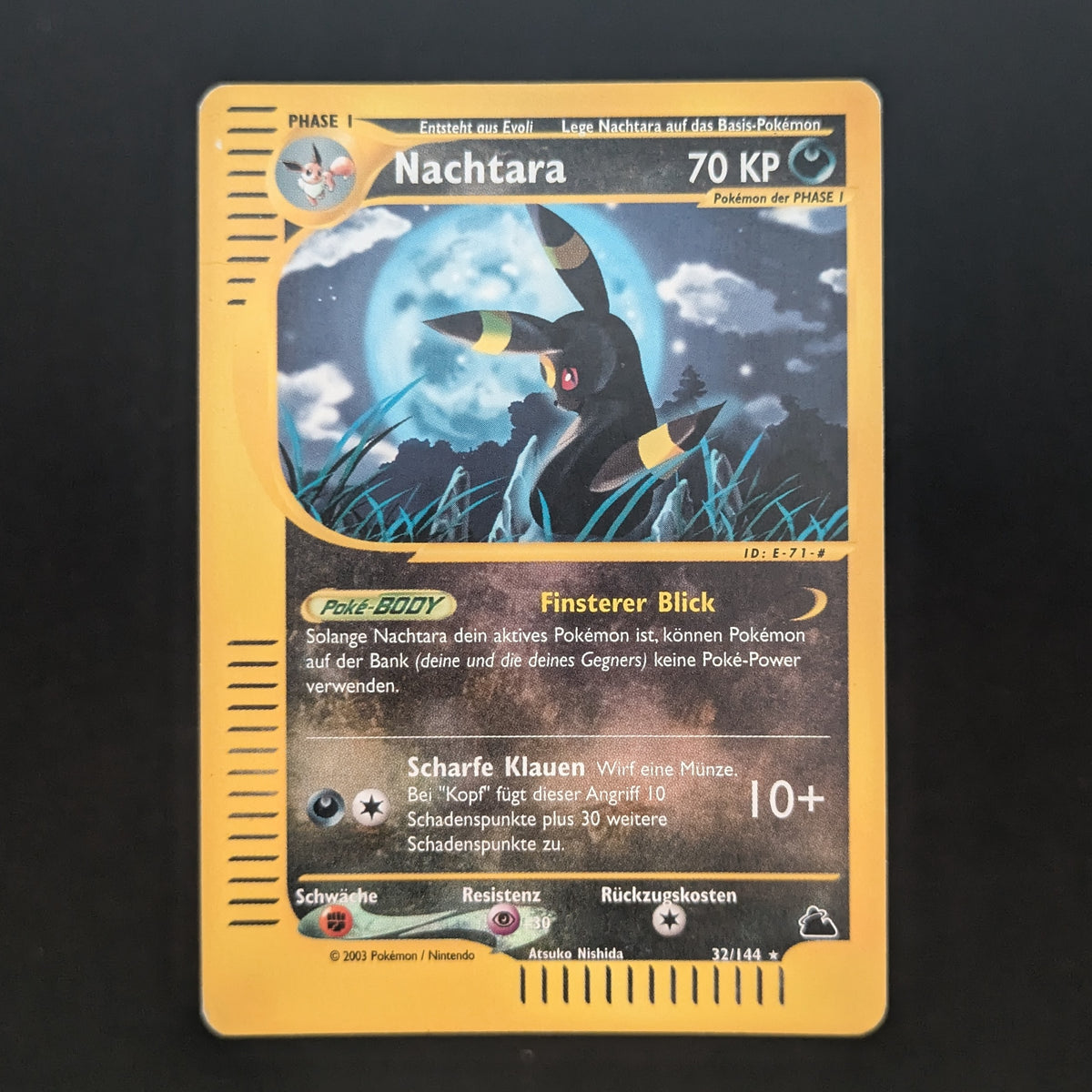 PTCG Singles - Umbreon (SK 32) - Skyridge - German - LP - REVERSE HOLO - 