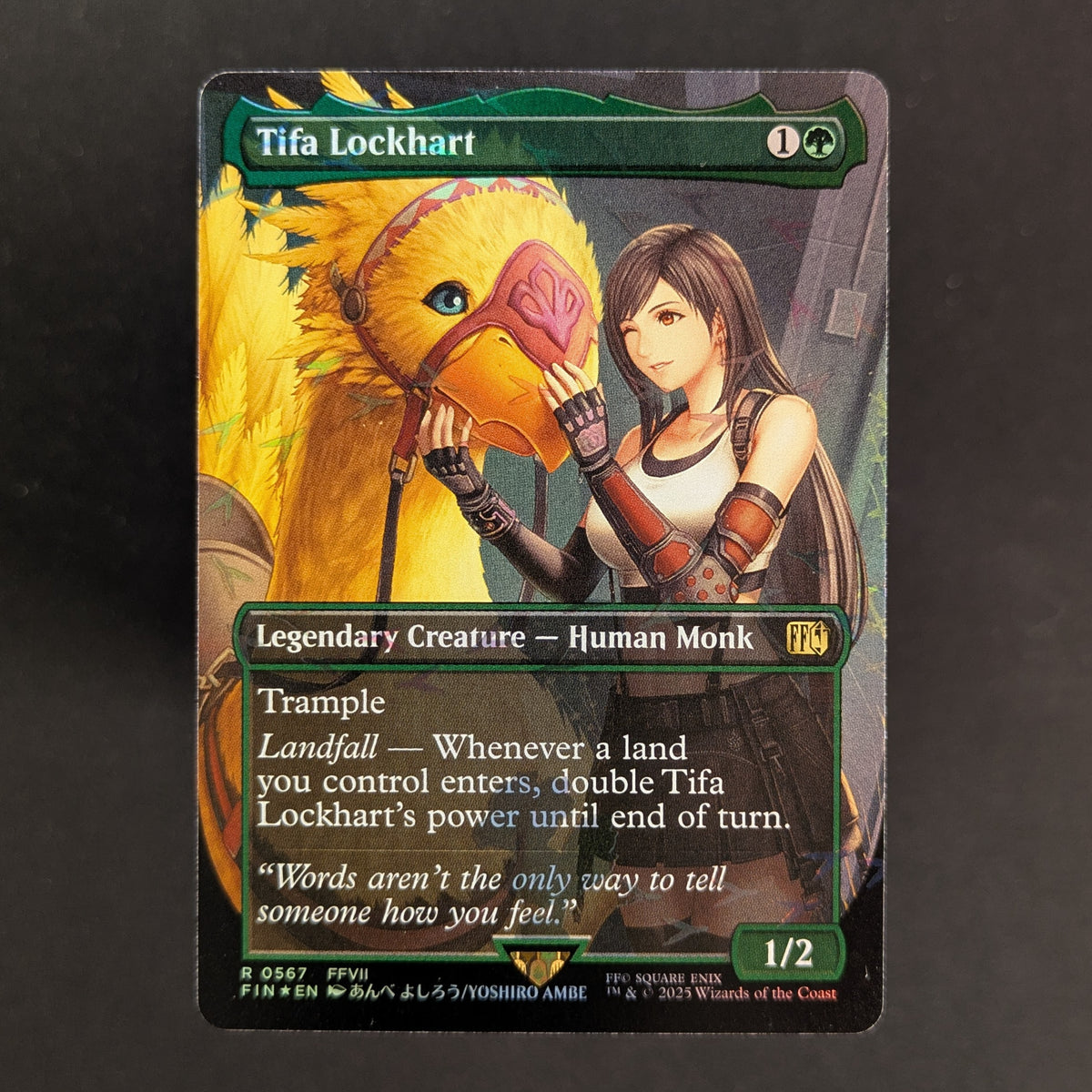 MTG Singles - [FOIL] Tifa Lockhart (Borderless) (Chocobo Track Foil) - FINAL FANTASY Holiday Release - English - NM - 