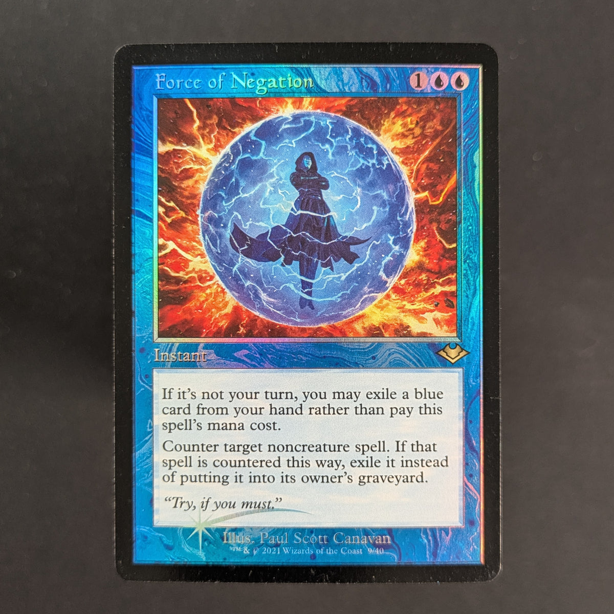MTG Singles - [FOIL] Force of Negation (Retro Frame) - Modern Horizons: Retro Frame Cards - English - NM - 