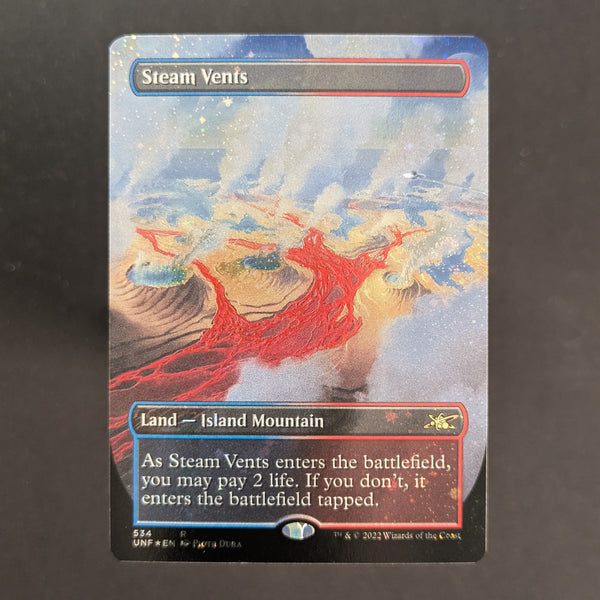 FOIL] Steam Vents (Borderless) (Galaxy Foil) - Unfinity: Extras - Eng