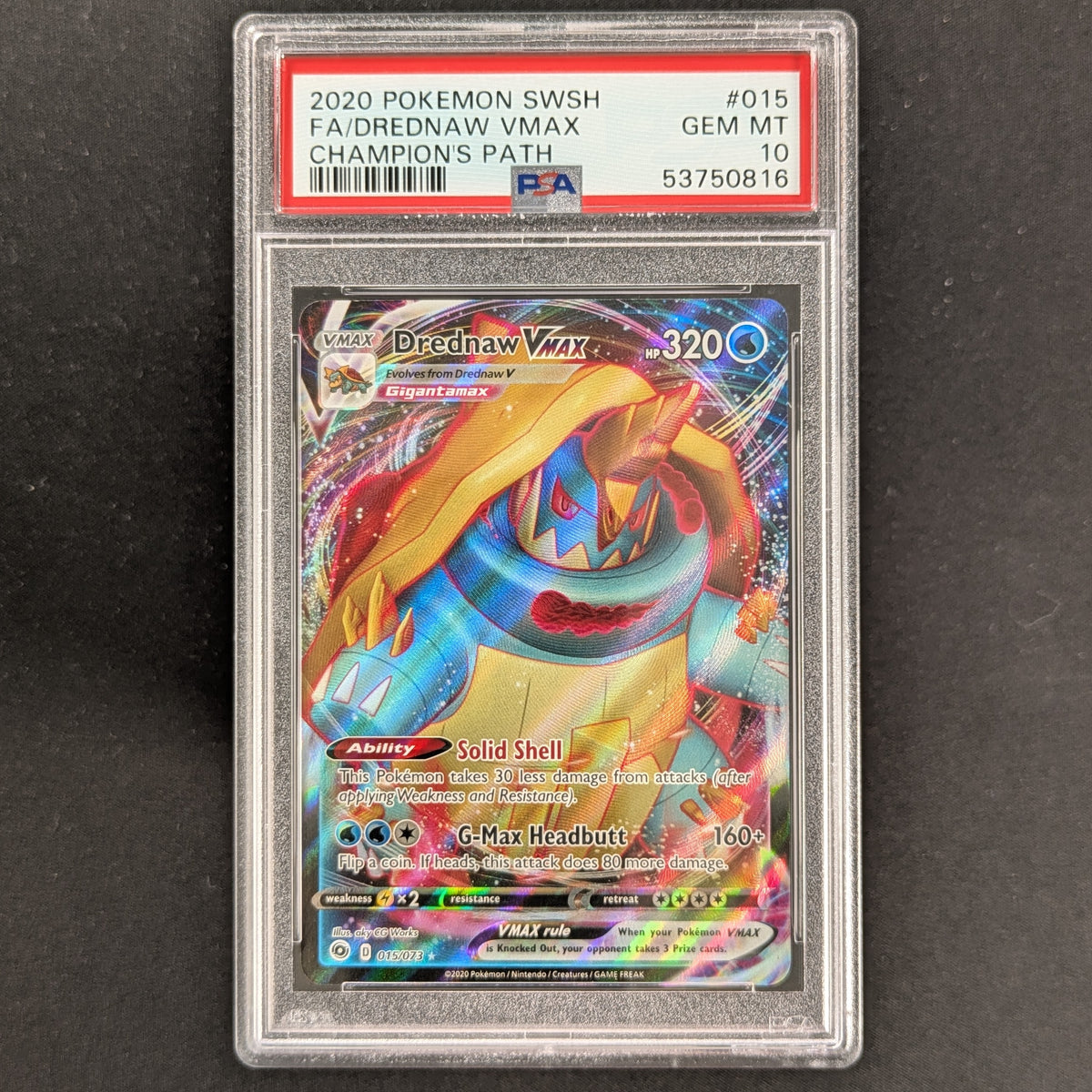 Drednaw VMAX (CPA 15) - Champion’s Path - English - PSA 10