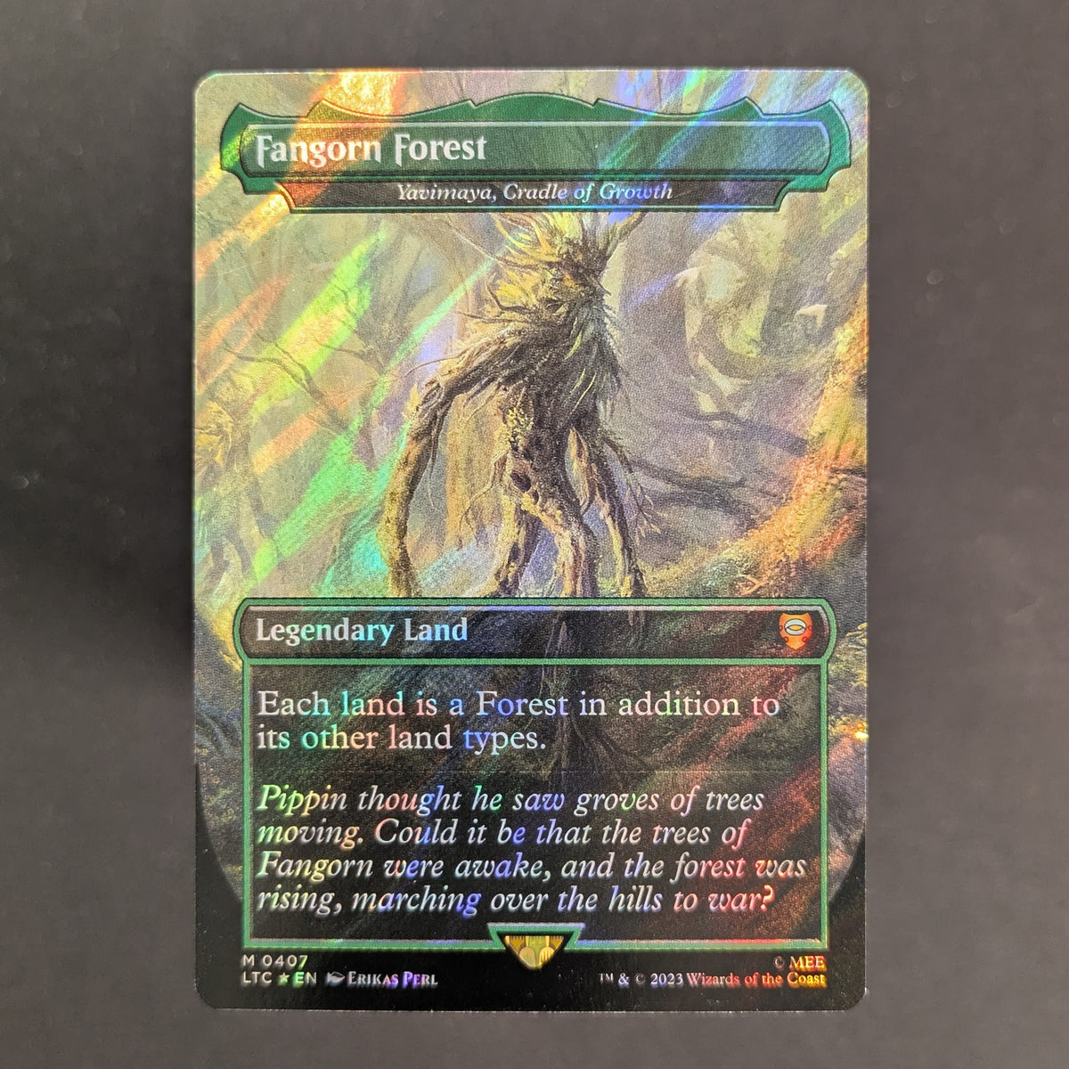 [FOIL] Fangorn Forest - Yavimaya, Cradle of Growth (Surge Foil) - Commander: The Lord of the Rings: Tales of Middle-earth: Extras - English - NM