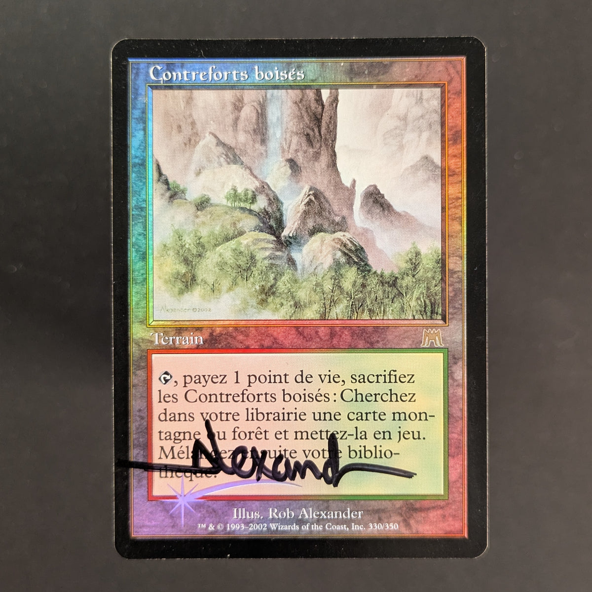 [FOIL] Wooded Foothills - Onslaught - French - EX - SIGNED