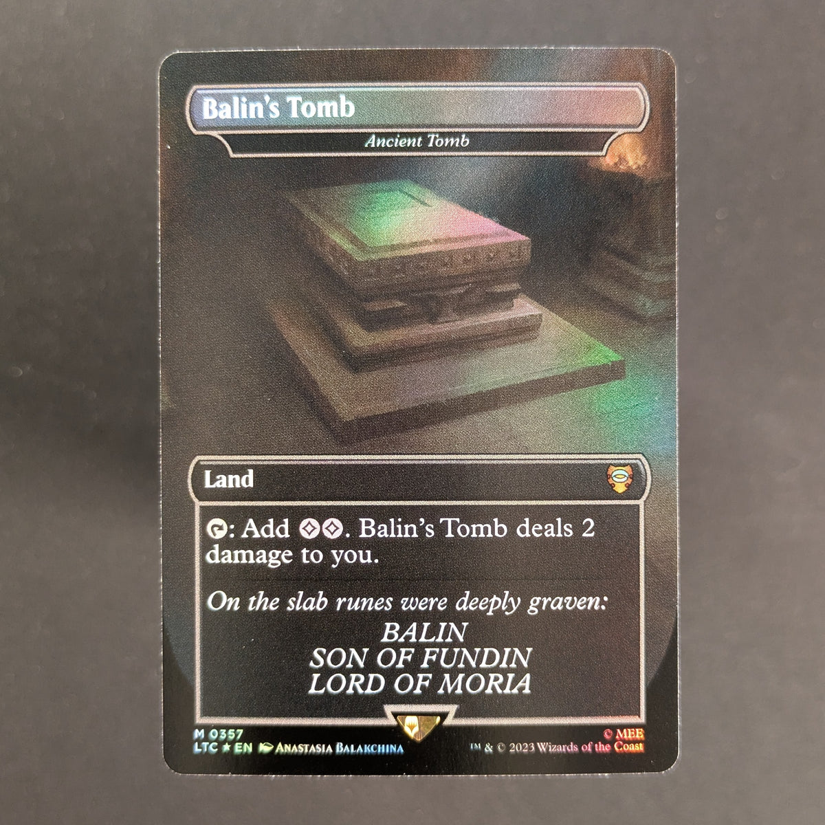 [FOIL] Balin's Tomb - Ancient Tomb - Commander: The Lord of the Rings: Tales of Middle-earth: Extras - English - NM