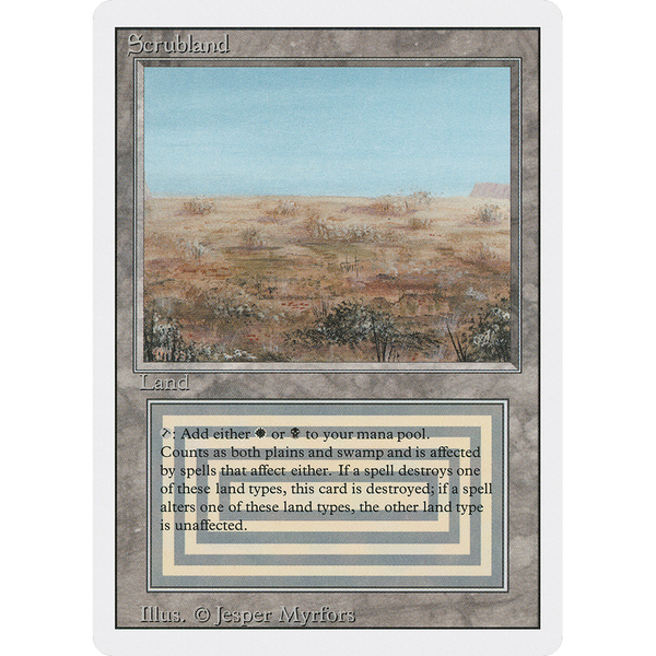 MTG Singles - Scrubland - Revised - 