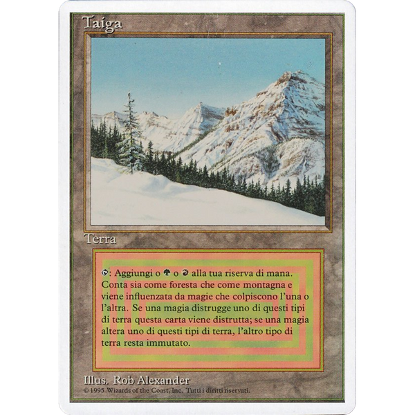 white border cards mtg Taiga