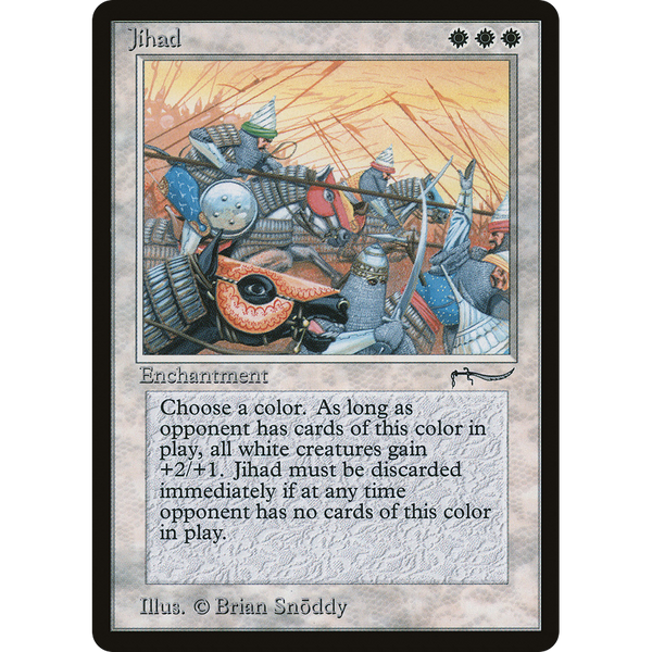 jihad mtg card Magic the Gathering Arabian Nights Jihad Single Card