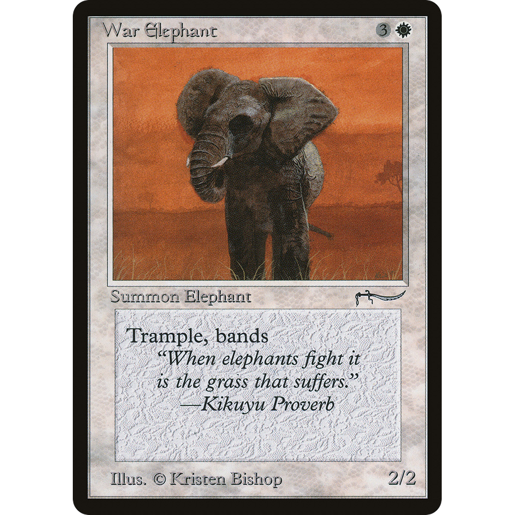 MTG Singles - War Elephant (Dark) - Arabian Nights - Regular