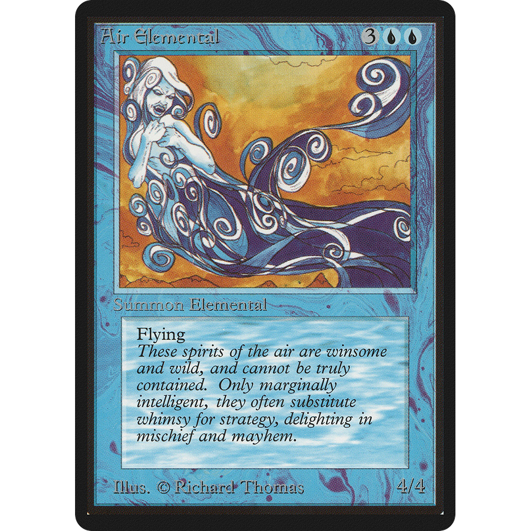 Magic the Gathering Air Elemental - Beta NM