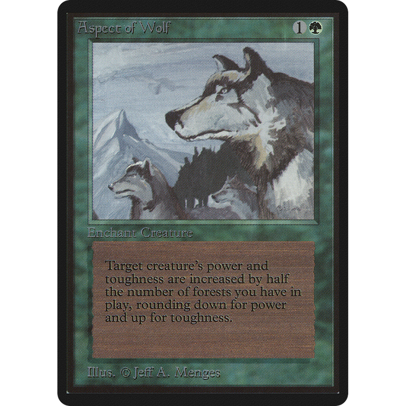 Magic the Gathering Aspect of Wolf - Beta NM