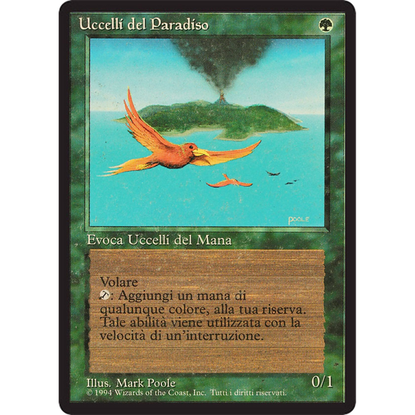 Magic the Gathering Birds of Paradise - Foreign Black Bordered - Italian NM