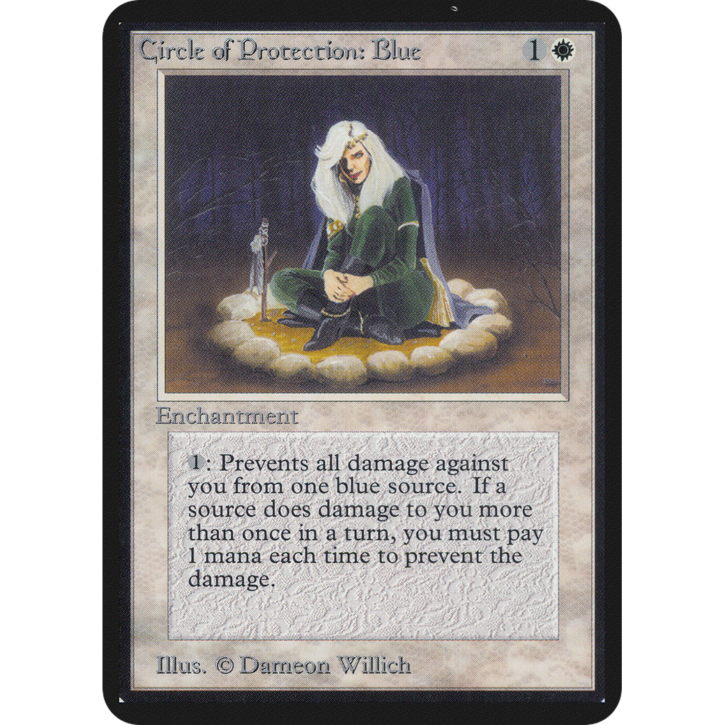 Magic the Gathering Circle of Protection: Blue - Alpha NM