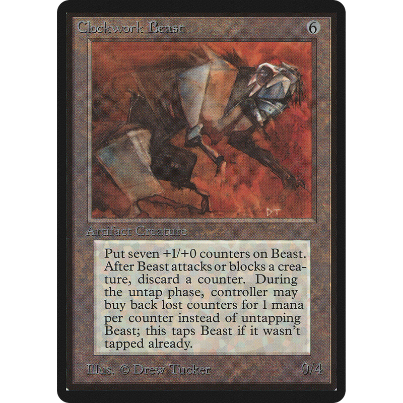 Magic the Gathering Clockwork Beast - Beta NM